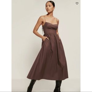 Reformation Vinny Dress in Cafe
